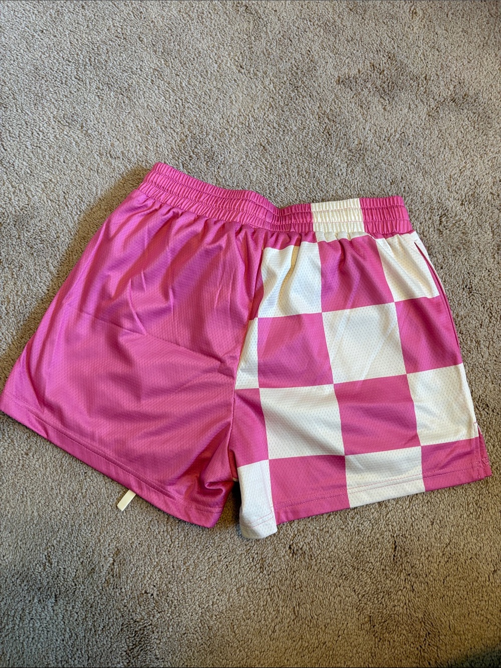 Kill Crew Pink and White Checker Athletic Shorts - Picture 6 of 6